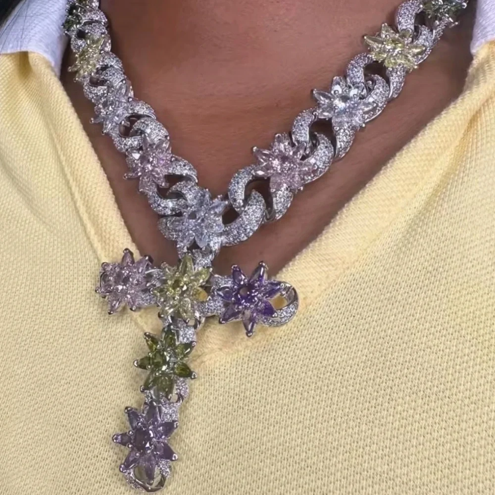 Elegant Multicolor Gemstone Necklace 18inch